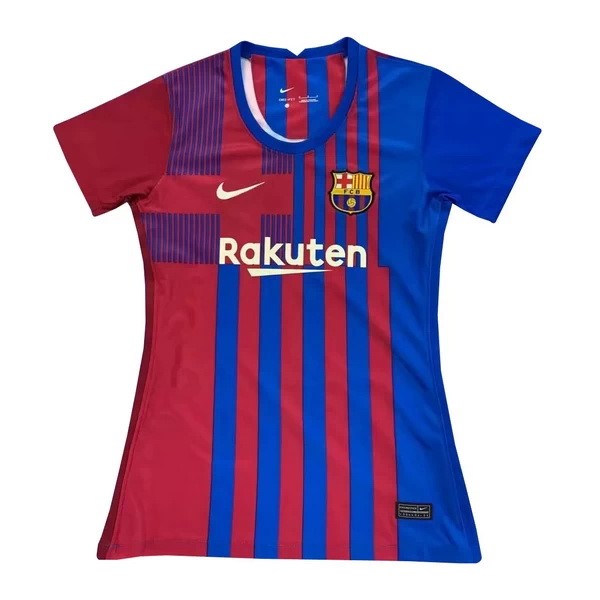 Camiseta Barcelona Primera equipo Mujer 2021-22 Azul Rojo